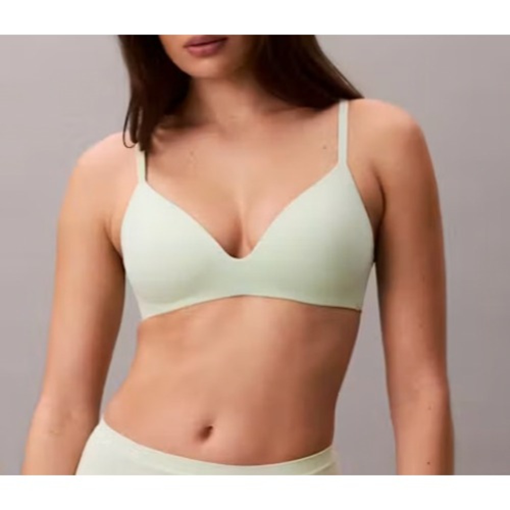 Calvin Klein Perfectly Fit Wirefree T-Shirt Bra Seafoam Green 36D Seamless Lined